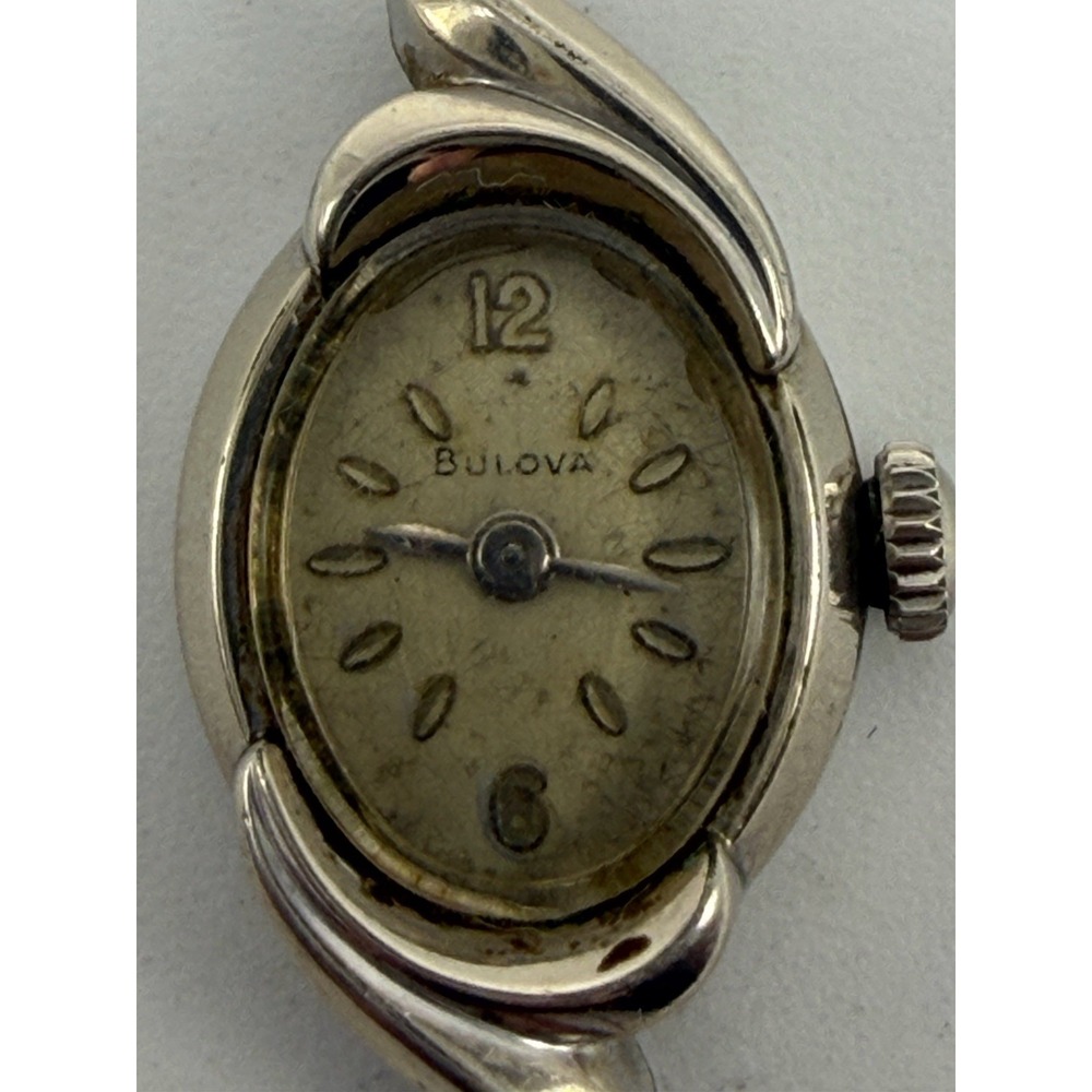 Bulova 1965 No Band Ladies Watch M5 Manual Wind Not Working 10K RGP 13MM